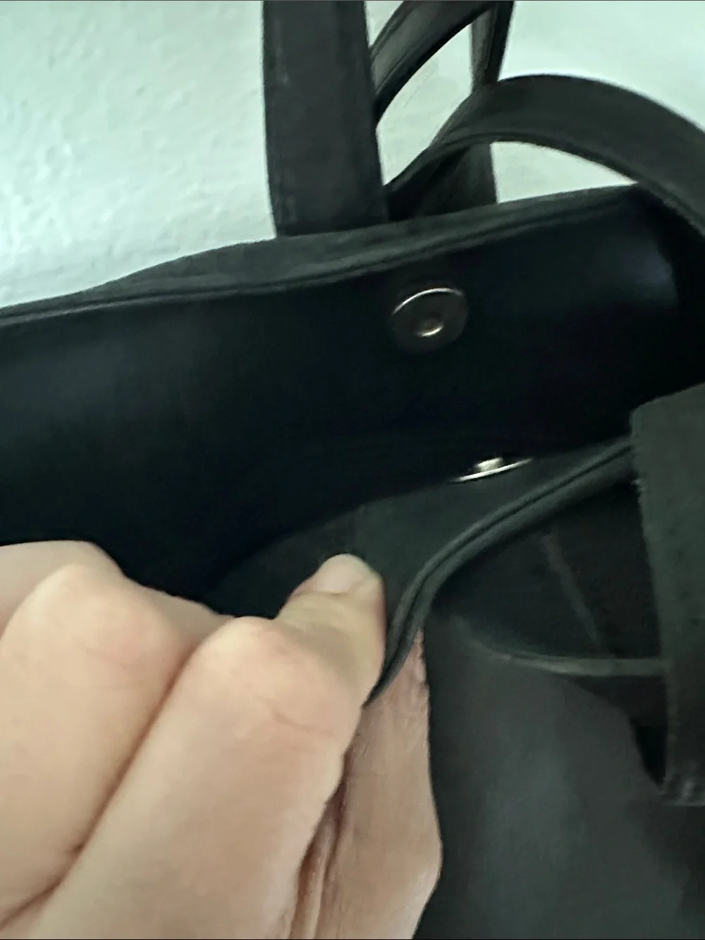 Black Leather Tote Bag/backpack- Classic Everyday Carry